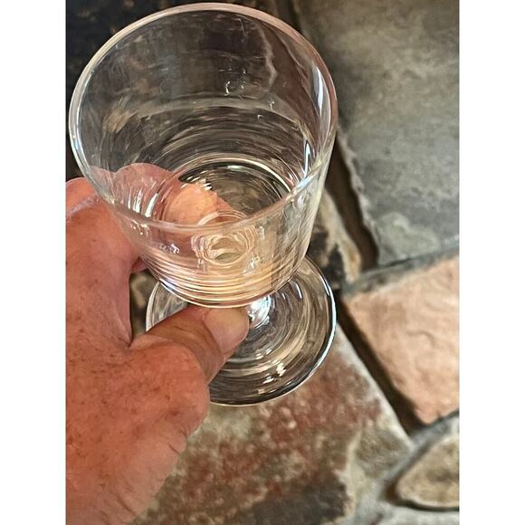 Set of 5 Vintage Lenox Clear Glass Drinking Goblets. Barware. Decor - Picture 4 of 8